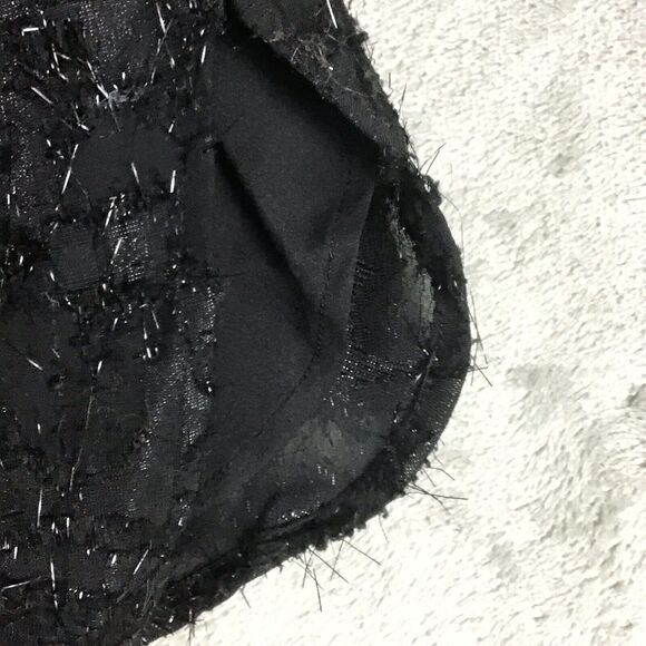 Halogen Women’s Small Black Eyelash Textured Sleeveless Blouse Top - Picture 11 of 15